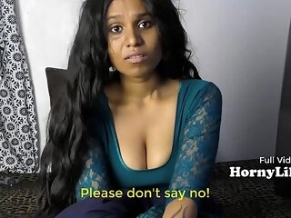 Ennuy Indian Housewife begs of threesome here Hindi beside Eng subtitles